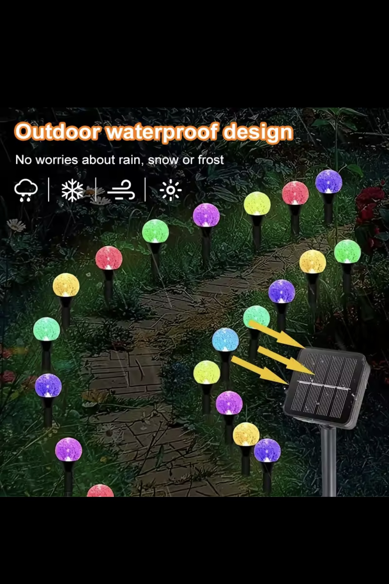 luces solares para césped