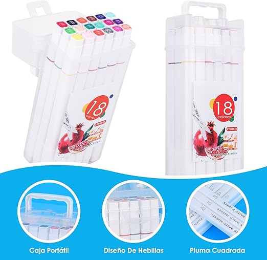 PINZEL DE DOBLE PUNTA (18 PIEZAS)